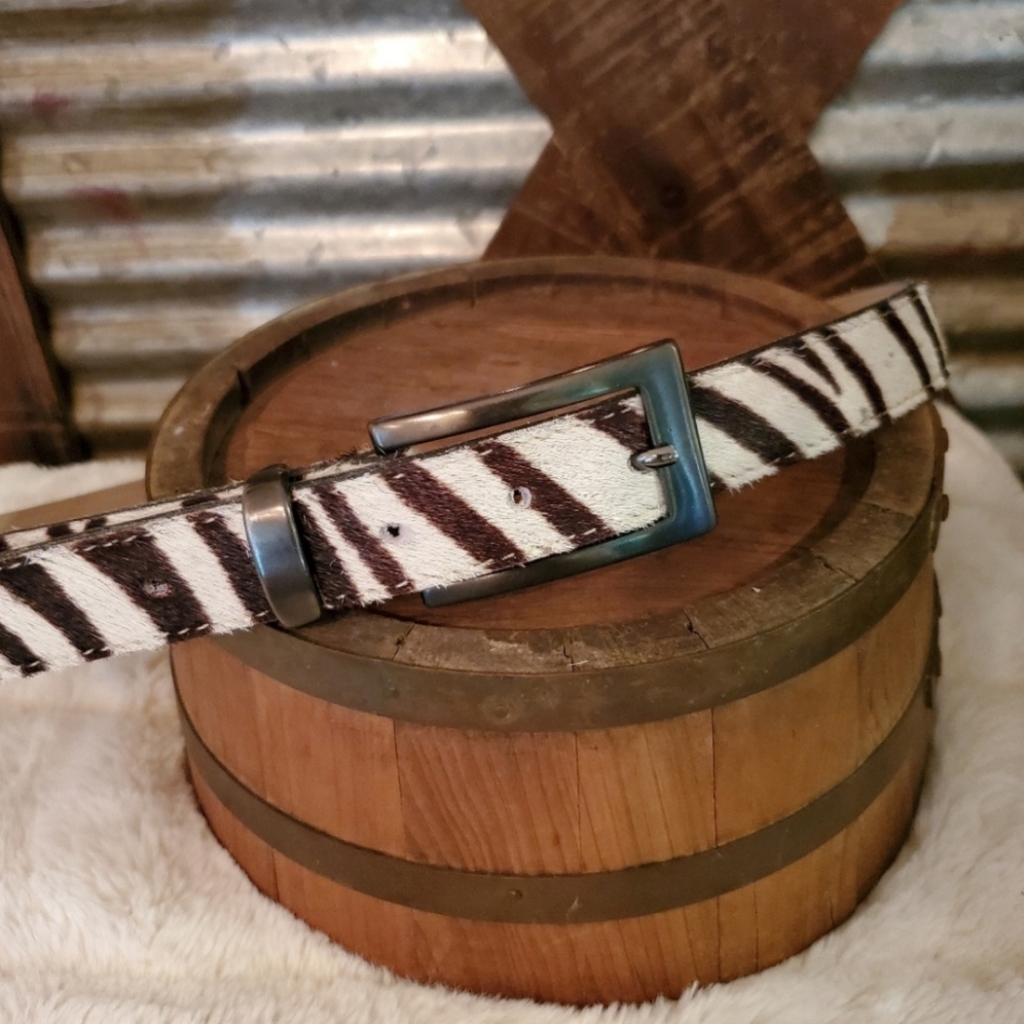 Vintage Elite Zebra Print Belt